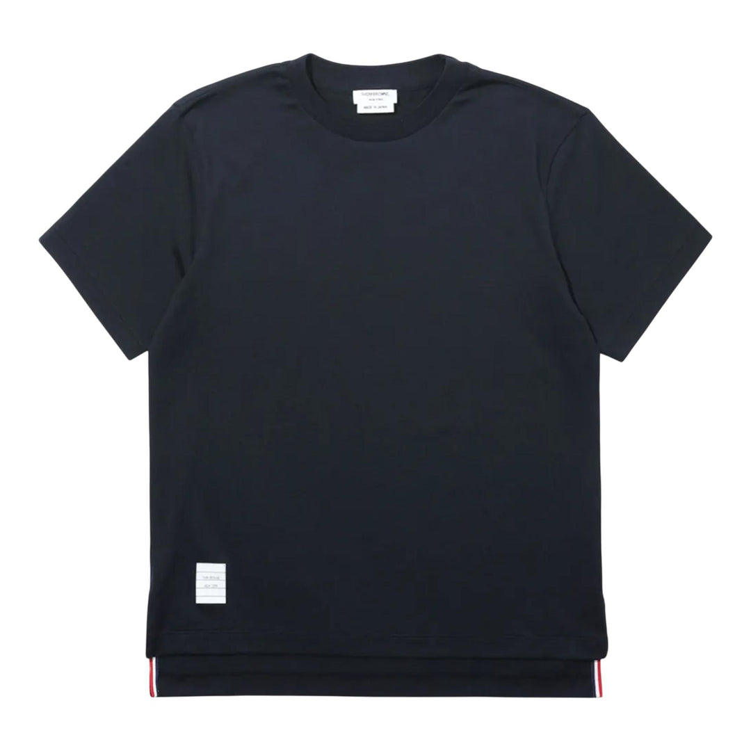 Club21 - Thom Browne - Jersey Relaxed Side Slit Tee Women - TEES - Navy