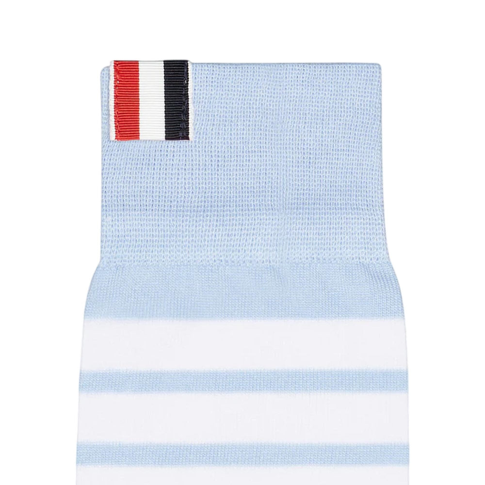 Club21 - Thom Browne - Lightweight Cotton 4-Bar Mid Calf Socks Women - SOCKS - Blue