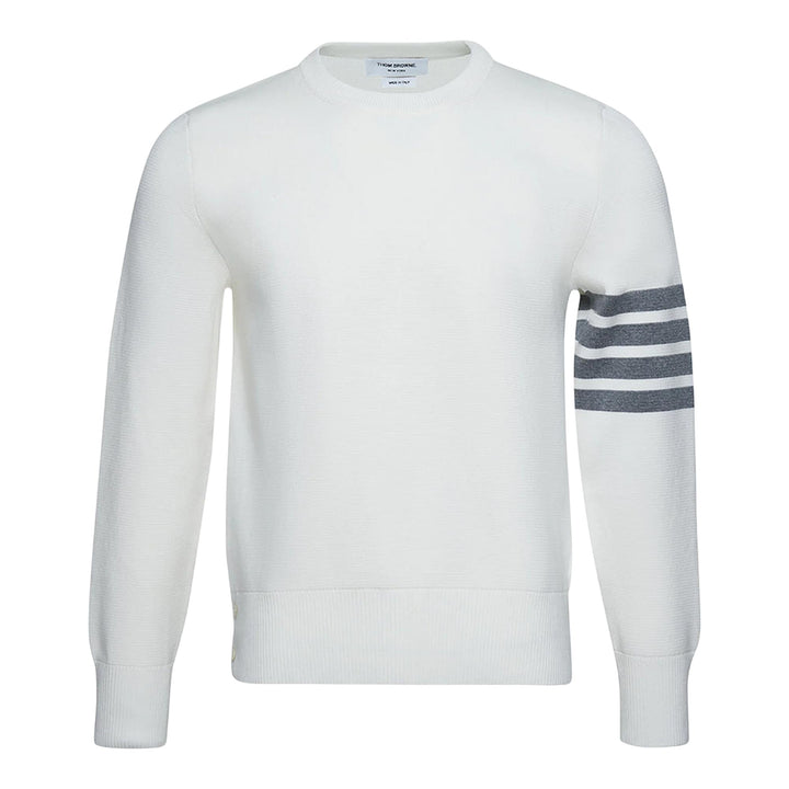 Club21 - Thom Browne - Milano Stitch Crew Neck Pullover Men - KNIT TOPS - White