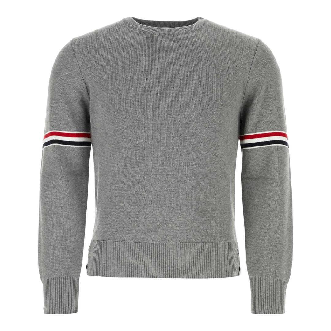 Club21 - Thom Browne - Milano Stitch Crew Neck Pullover Men - SWEATSHIRTS - Light Grey