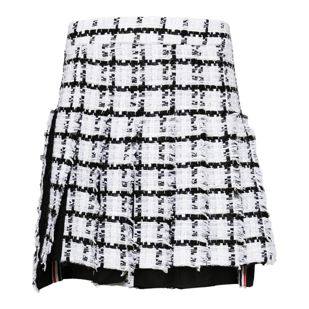 Club21 - Thom Browne - Mini Dropped Back Pleated Skirt Women - SKIRTS - White