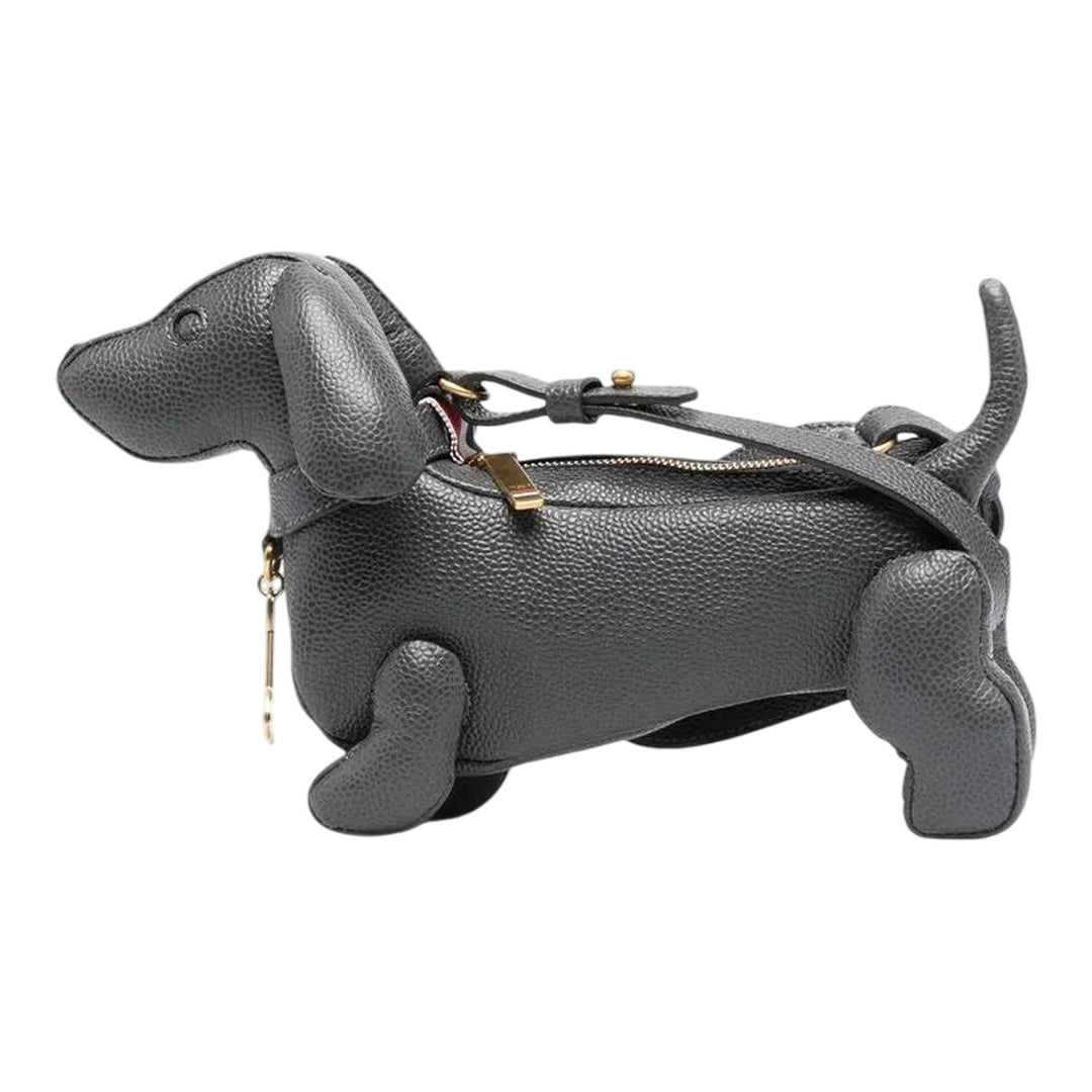 Club21 - Thom Browne - Mini Hector Crossbody Bag In Pebble Grain Women - HANDBAGS - Dark Grey