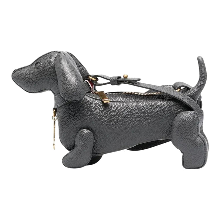 Club21 - Thom Browne - Mini Hector Crossbody Bag In Pebble Grain Women - HANDBAGS - Dark Grey