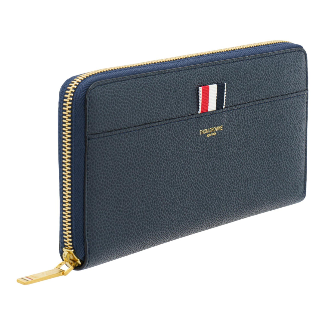 Club21 - Thom Browne - Pebble Grain Continental Zip Wallet Women - WALLETS - Navy