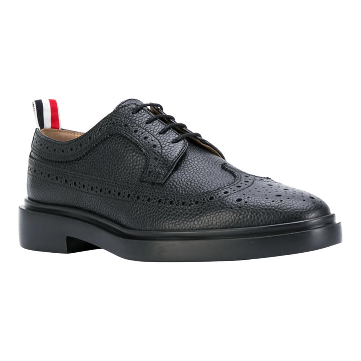 Club21 - Thom Browne - Pebble Grain Lightweight Rubber Sole Classic Longwing Brogues Women - FLAT SHOES - Black