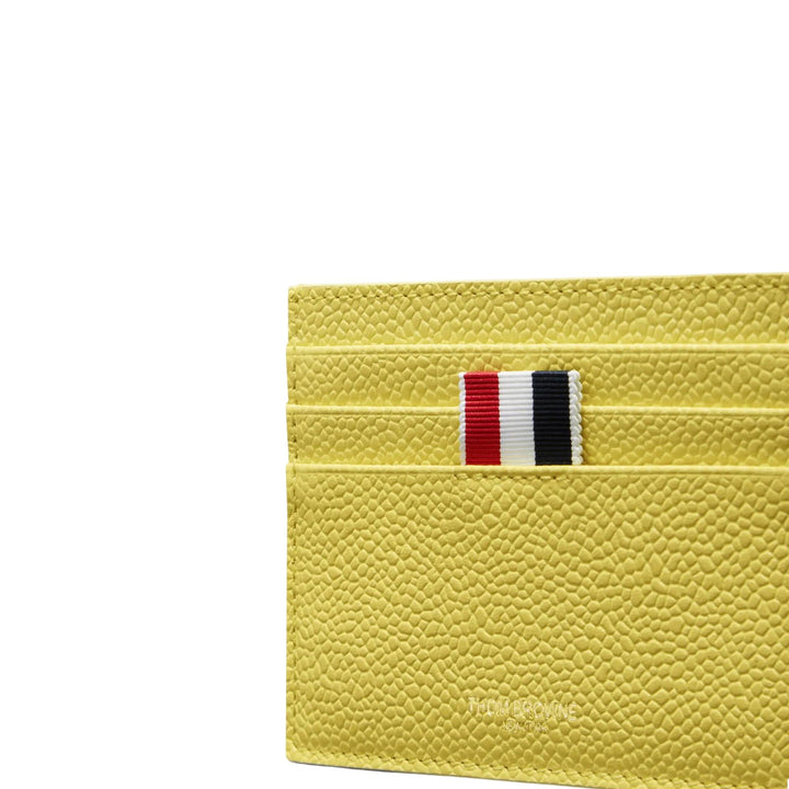 Club21 - Thom Browne - Pebble Grain Note Compartment Card Holder Men - CREDIT CARD SLIP - Yellow