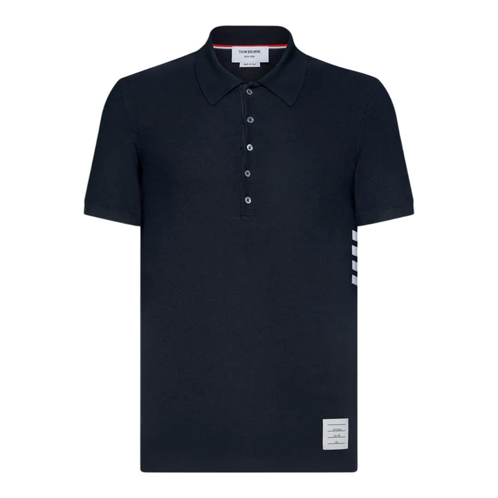 Club21 - Thom Browne - Short Sleeve Rib Cuff Polo - POLOS - Navy