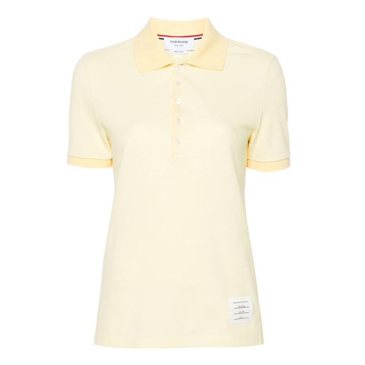 بولو بأكمام قصيرة وحواف مضلعة