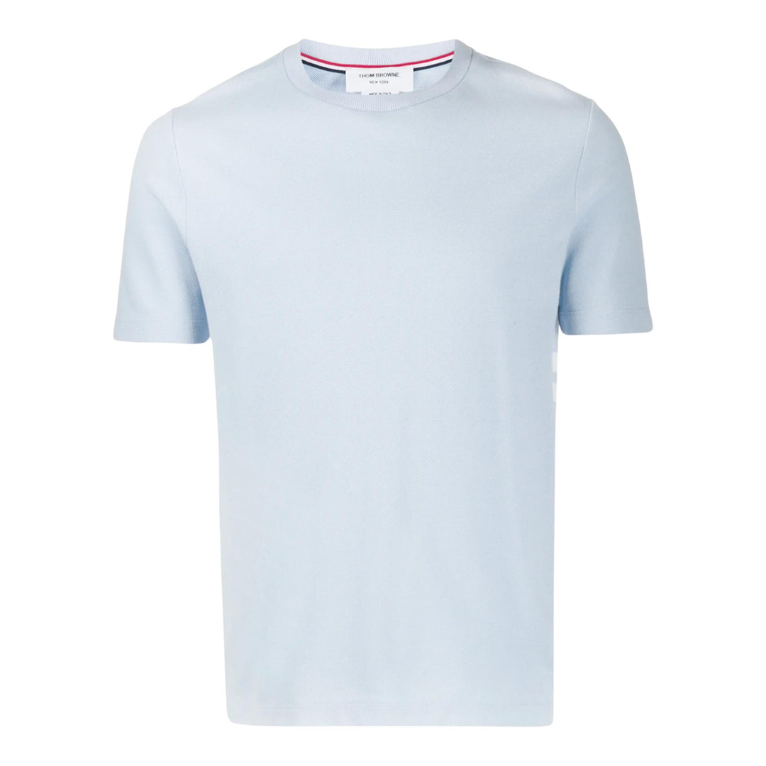 Club21 - Thom Browne - Short Sleeve Tee With Engineered - TEES - Light Blue