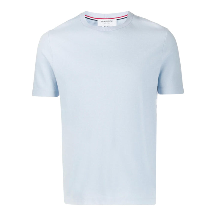 Club21 - Thom Browne - Short Sleeve Tee With Engineered - TEES - Light Blue