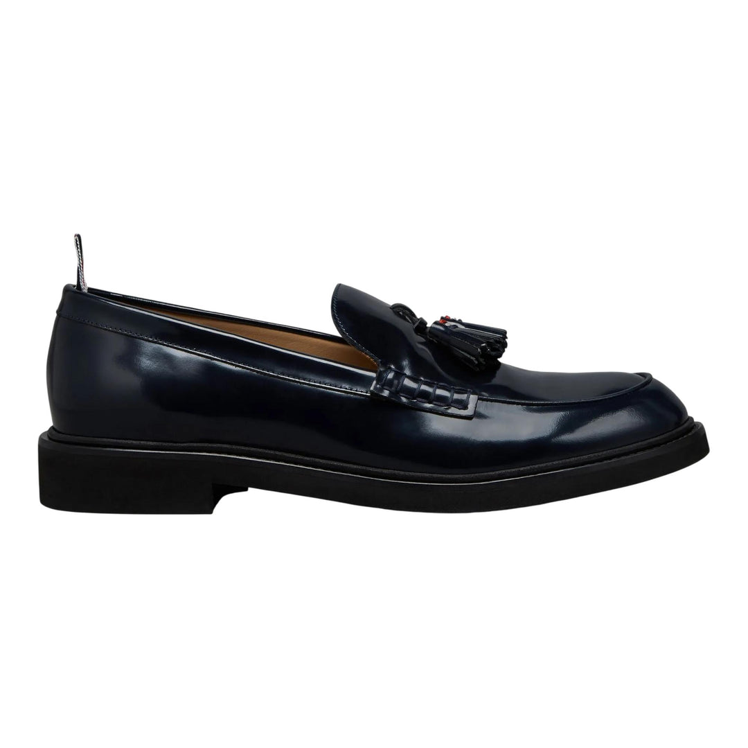 Club21 - Thom Browne - Spazzolato Leather Tassle Loafer Men - FLAT SHOES - Navy