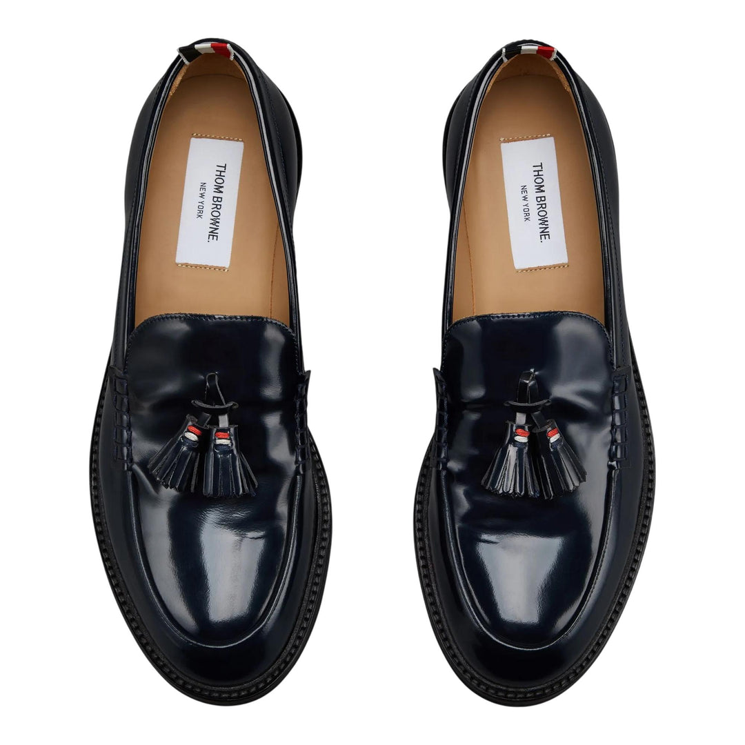Club21 - Thom Browne - Spazzolato Leather Tassle Loafer Men - FLAT SHOES - Navy