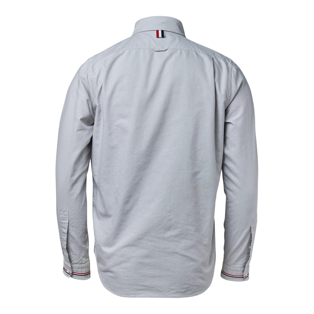 Club21 - Thom Browne - Straight Fit Shawl Collar Long Sleeve Shirt Men - SHIRTS - Grey