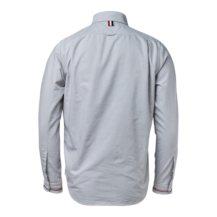 Club21 - Thom Browne - Straight Fit Shawl Collar Long Sleeve Shirt Men - SHIRTS - Grey