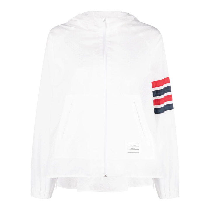 Club21 - Thom Browne - Ultralight Ripstop 4-Bar Anorak Women - BLOUSON - White