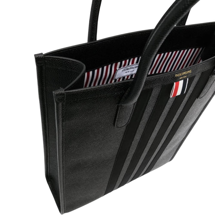 Club21 - Thom Browne - Vertical Tote With Gros Grain Men - HANDBAGS - Black