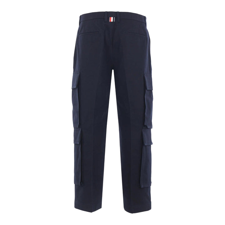 Club21 - Thom Browne - Washed Cotton Utility Chino Cargo Trouser Men - PANTS - Navy