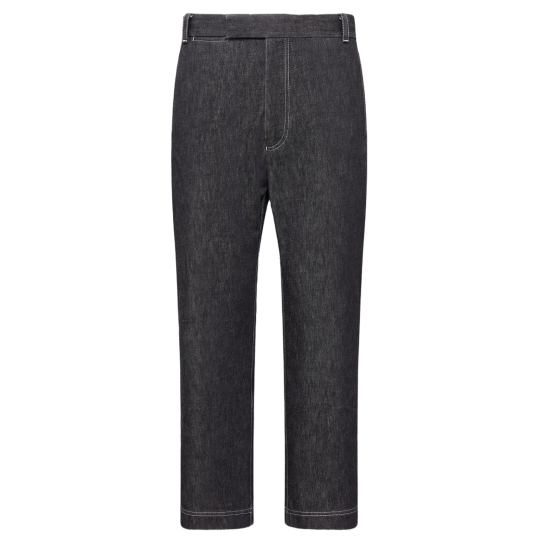 Thom_Browne_Washed_Denim_Contrast_Topstitching_Unconstructed_Single_Welt_Pocket_Trouser_Black