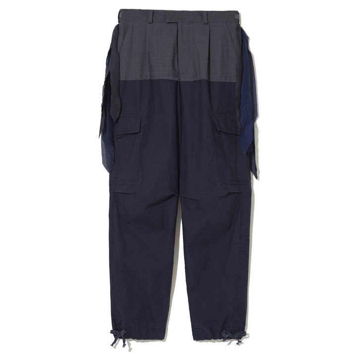 UNDERCOVER_Adjustable_Twotone_Trousers_Navy