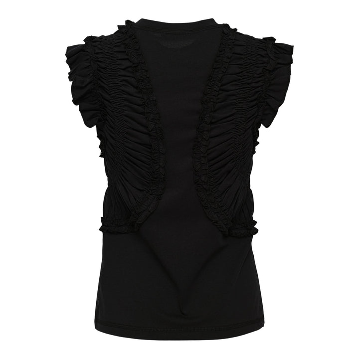 Club21 - Ulla Johnson - Val Sleeveless Ruffled Top - KNIT TOPS - Black