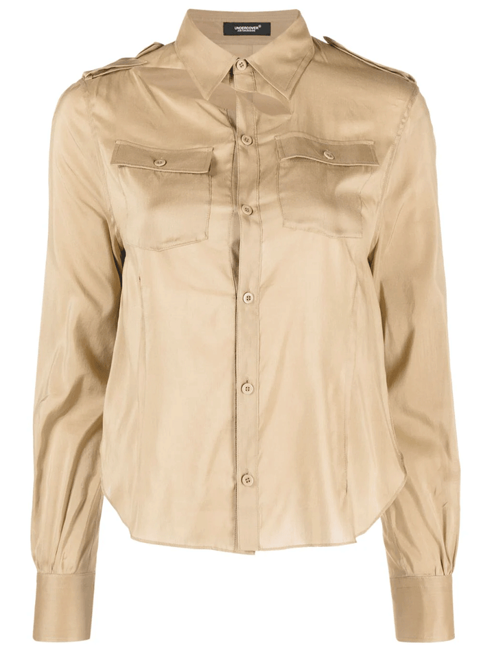 Undercover-Open-Back-Shirt-Beige-1