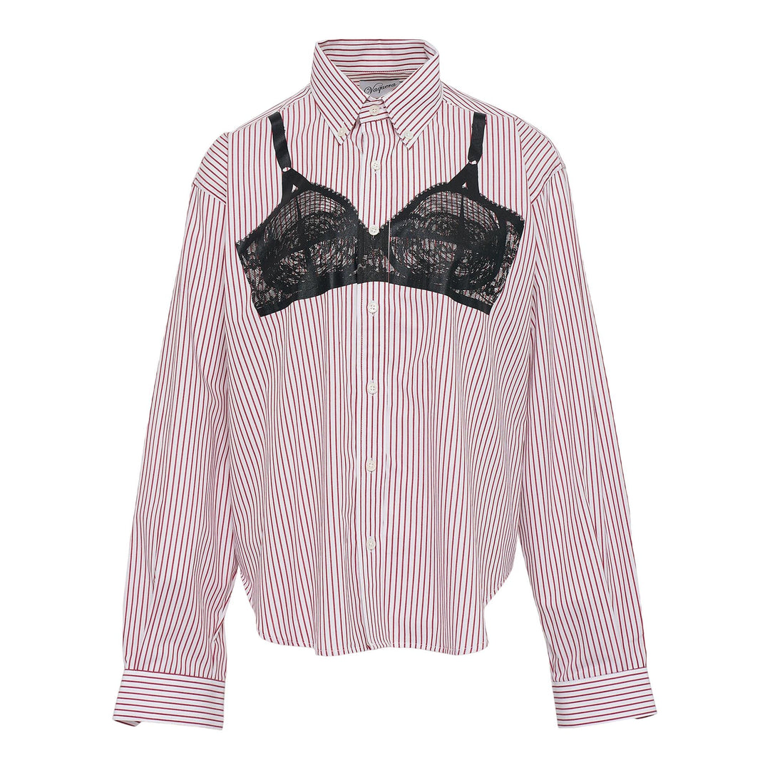 Club21 - VAQUERA - Women Trompe Loeil Button Down Top - BLOUSES - White