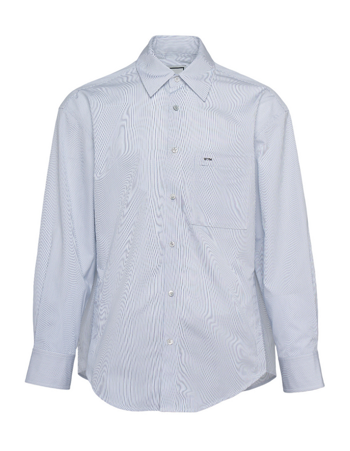 WOOYOUNGMI_Pinstripe_Shirt_With_Metal-Blue