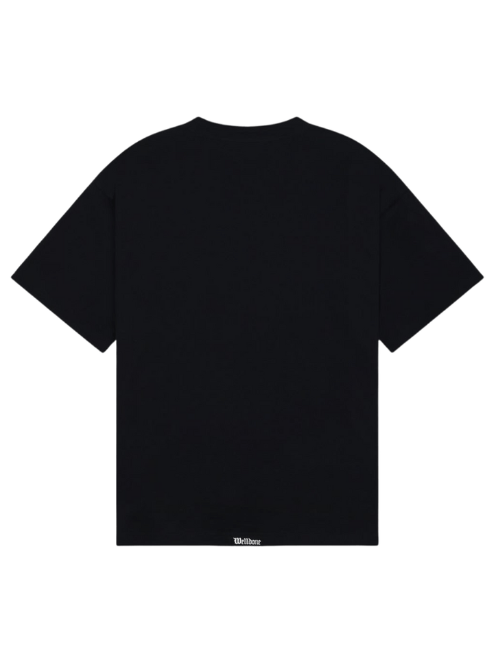 We11done-Black-Gothic-Logo-Print-T-Shirt-Black-2