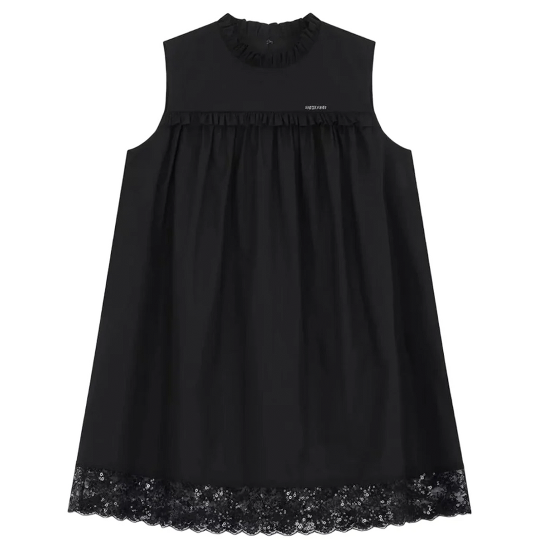 Black Womens Lace Border Dress