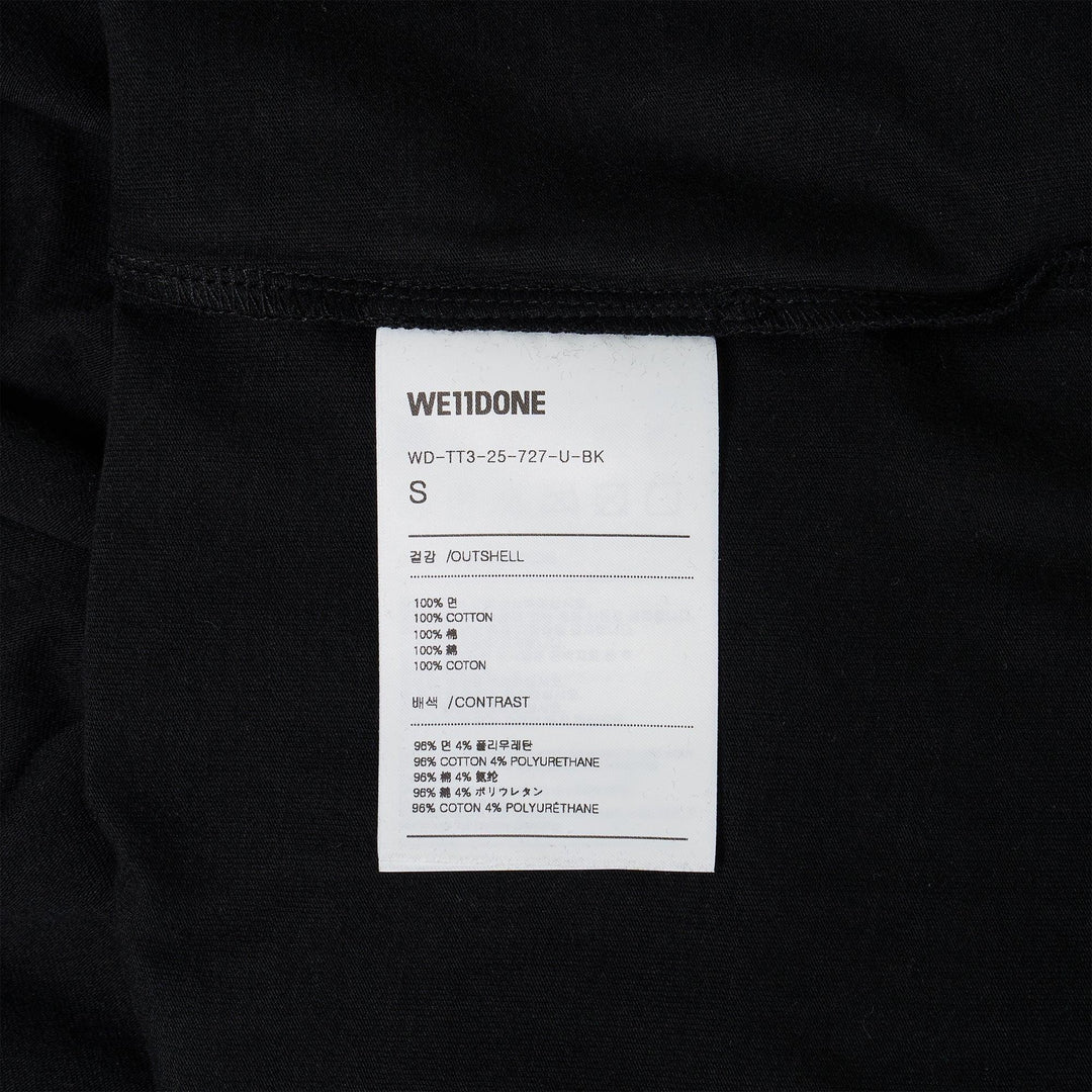 Club21 - We11done - Black Multilogo T-Shirt - TEES - Black