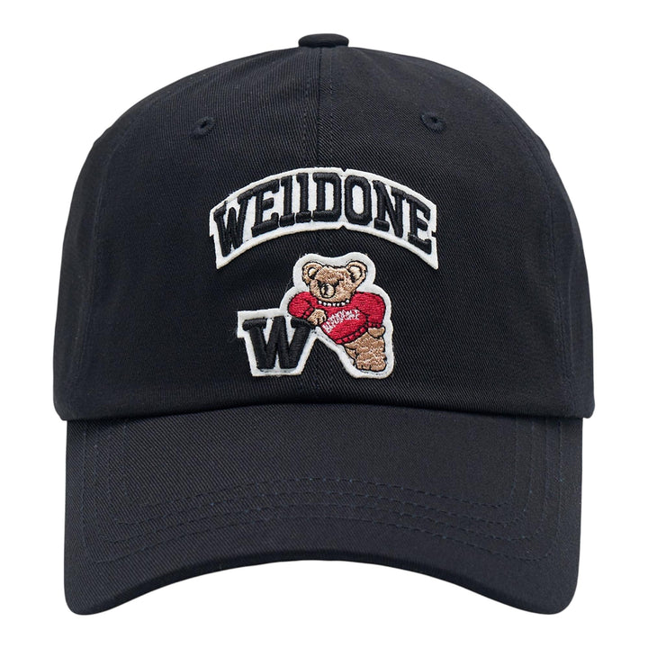 Club21 - We11done - Black Varsity Logo Cap - HATS - Black