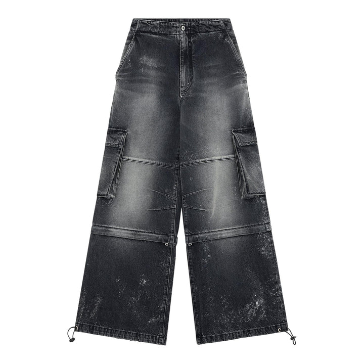 Club21 - We11done - Black Womens Cargo Denim Trouser - JEANS - Black