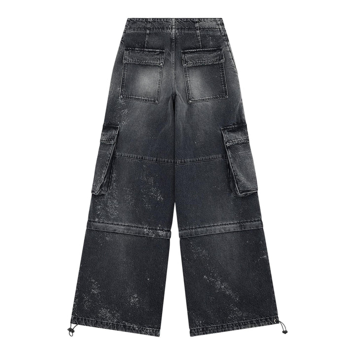 Club21 - We11done - Black Womens Cargo Denim Trouser - JEANS - Black