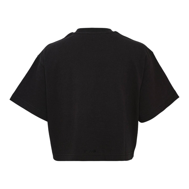 Club21 - We11done - Black Womens Crayon Logo T-Shirt - TEES - Black