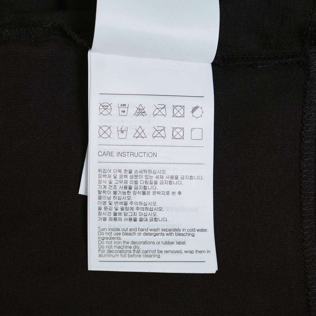 Club21 - We11done - Black Womens Crayon Logo T-Shirt - TEES - Black