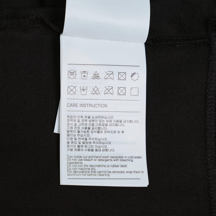 Club21 - We11done - Black Womens Crayon Logo T-Shirt - TEES - Black