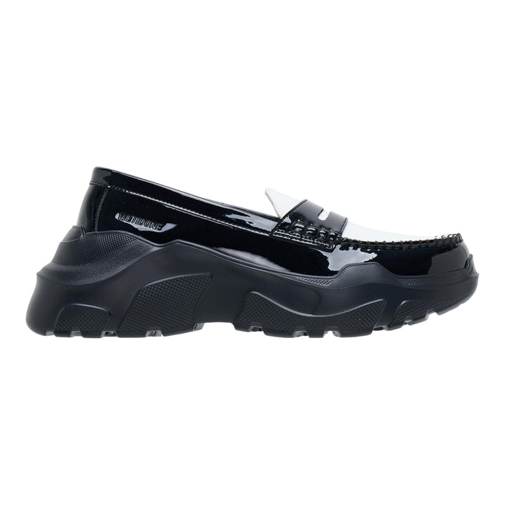 Club21 - We11done - Black Womens Silver Studded Loafers - FLAT SHOES - Black