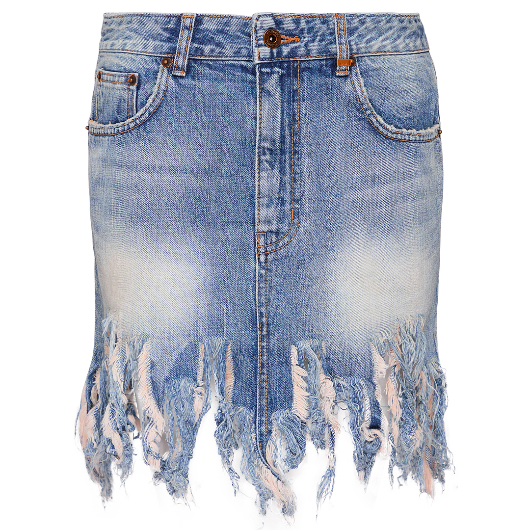 We11done_Distressed_Mini_Denim_Skirt_Blue