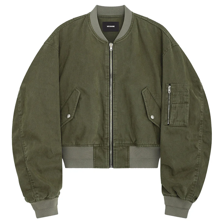 Khaki Washed Cotton Ma-1 Blouson