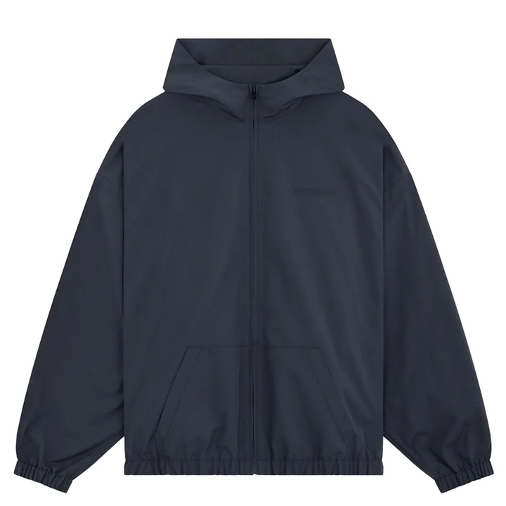 Navy Mens Track Hoodie Zip-Up