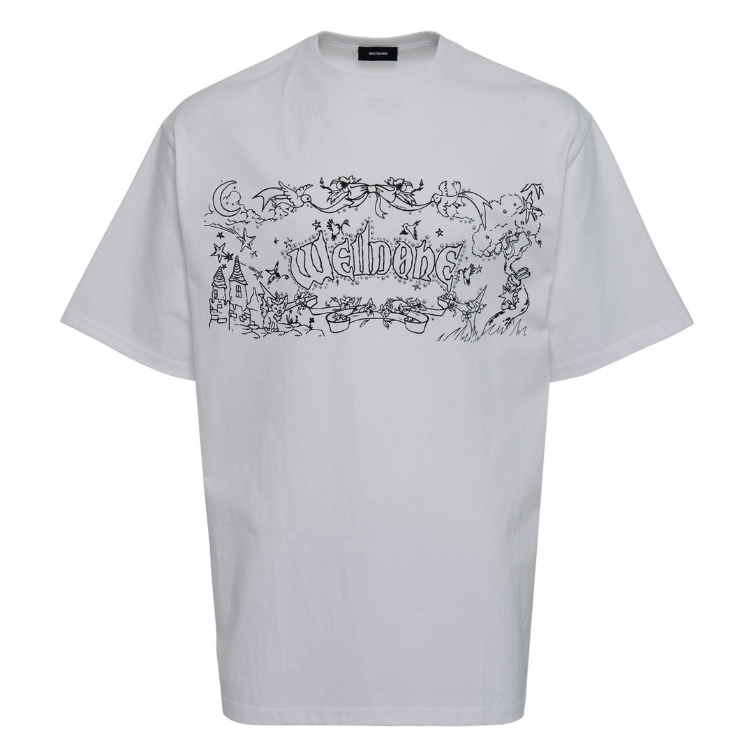 Club21 - We11done - White Ending Credit T-Shirt - TEES - White
