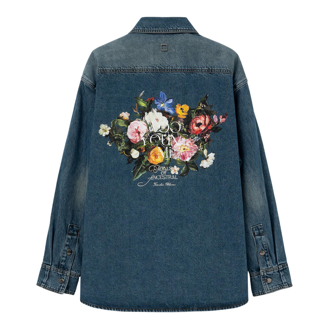 Club21 - Wooyoungmi - Denim Shirt With Back Print - SHIRTS - Blue