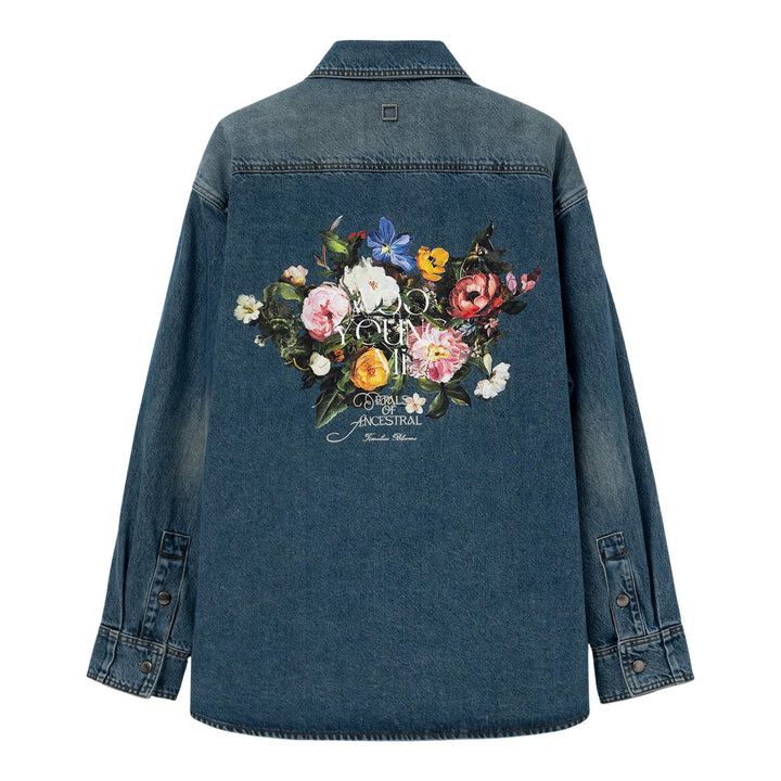 Club21 - Wooyoungmi - Denim Shirt With Back Print - SHIRTS - Blue