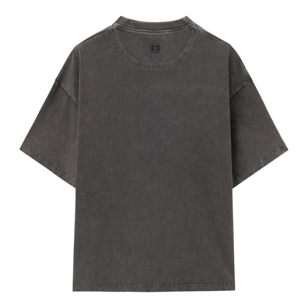 Club21 - Wooyoungmi - Oversized Front Square Embroidered T-Shirt - TEES - Grey