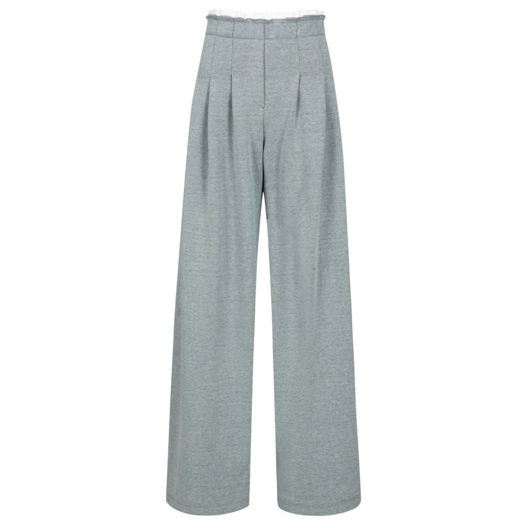 High-Waisted Straight-Leg Trousers