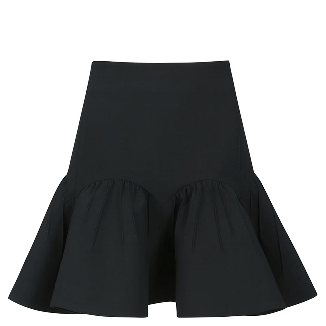 Round Detail Mini Skirt