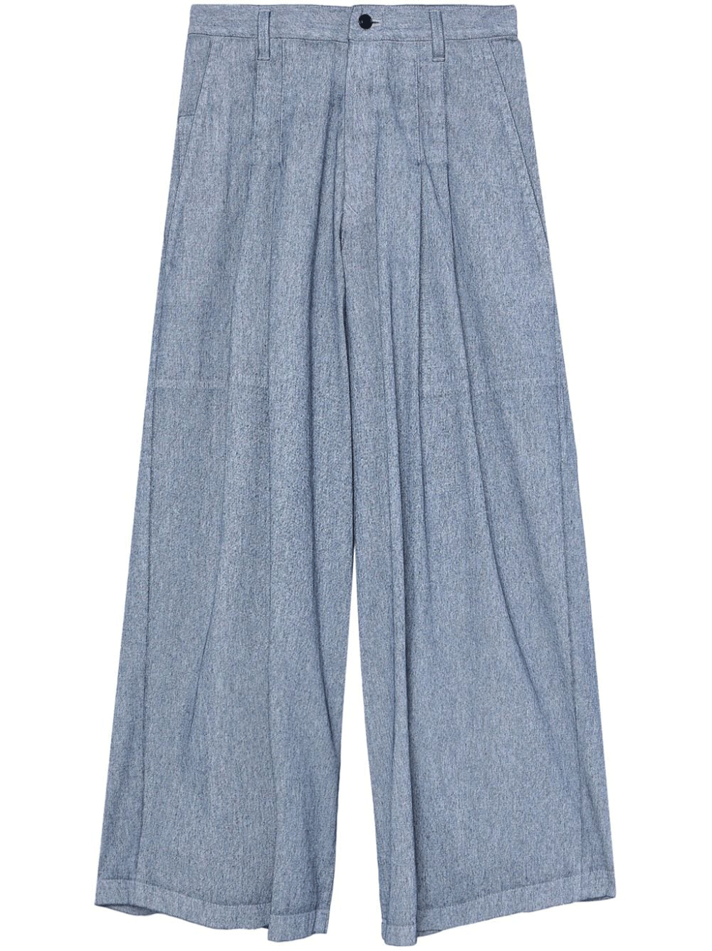 Y's-Broad-Pants-With-Pleat-Blue-1