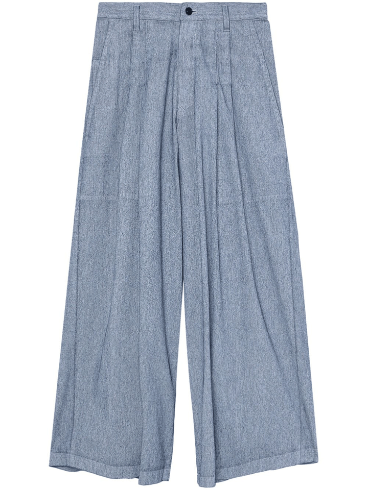 Y's-Broad-Pants-With-Pleat-Blue-1