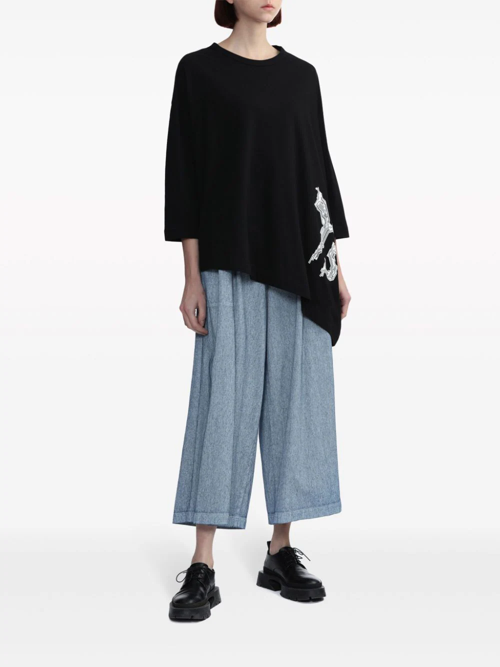 Y's-Broad-Pants-With-Pleat-Blue-2