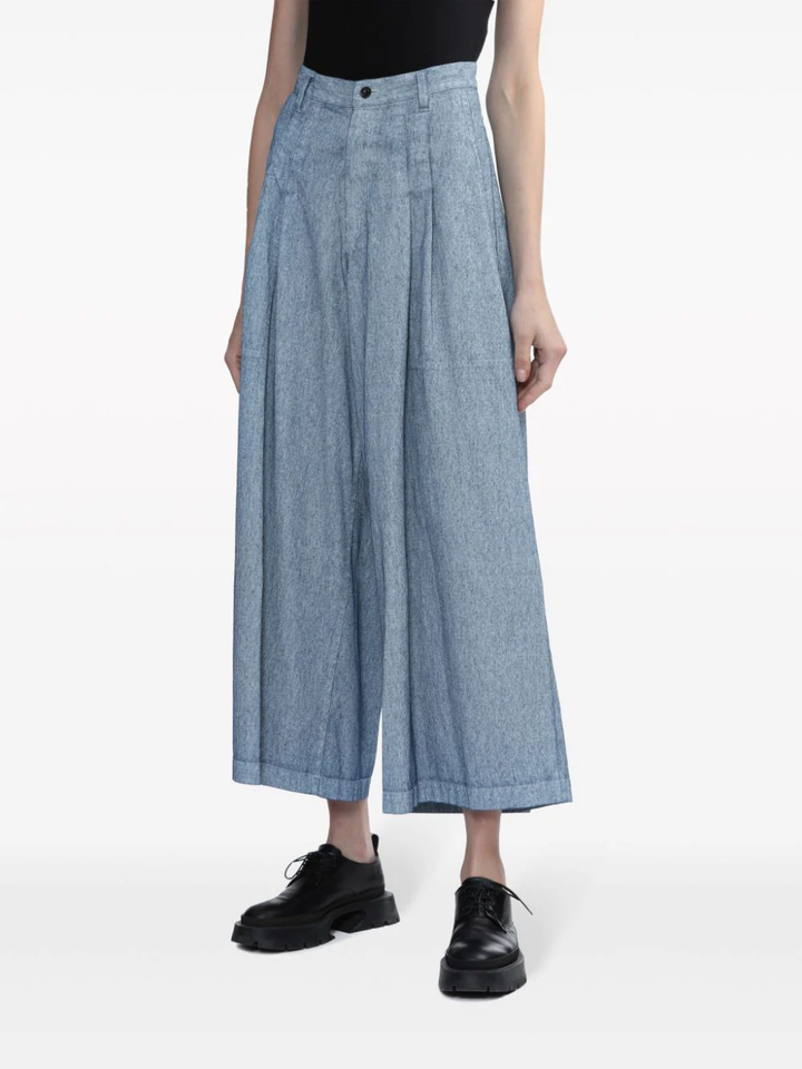 Y's-Broad-Pants-With-Pleat-Blue-3